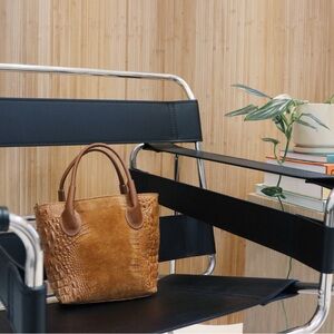 Chic Brown Textured Handbag